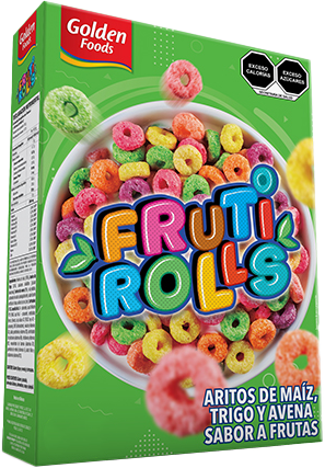 CEREAL FRUTI ROLLS GOLDEN FOODS 18/450GR