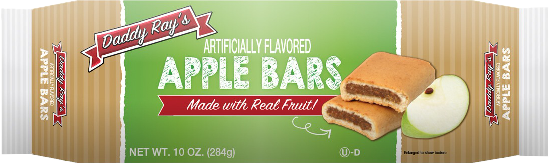 GALLETAS BARRAS DE MANZANA DADDY RAYS 24/10 OZ