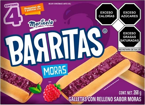 GALLETAS BARRITAS MORAS MARINELA 16/268GR