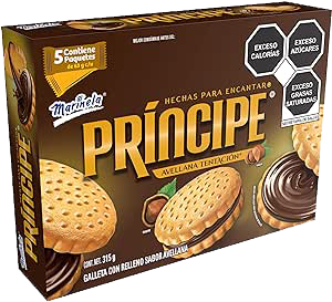 GALLETAS PRINCIPE C/RELLENO AVELLANA 16/252 GR