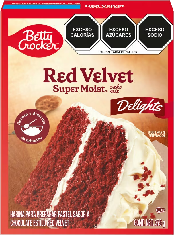 HARINA P/PASTEL RED VELVET BETTY CROCKER 12/375 GR