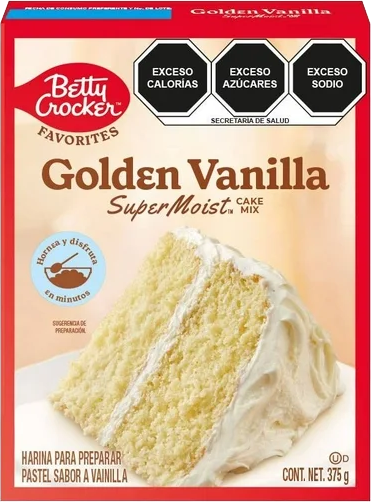 HARINA P/PASTEL GOLDEN VAINILLA BETTY CROCKER 12/375GR