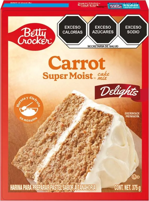 HARINA P/PASTEL CARROT BETTY CROCKER 12/375 GR