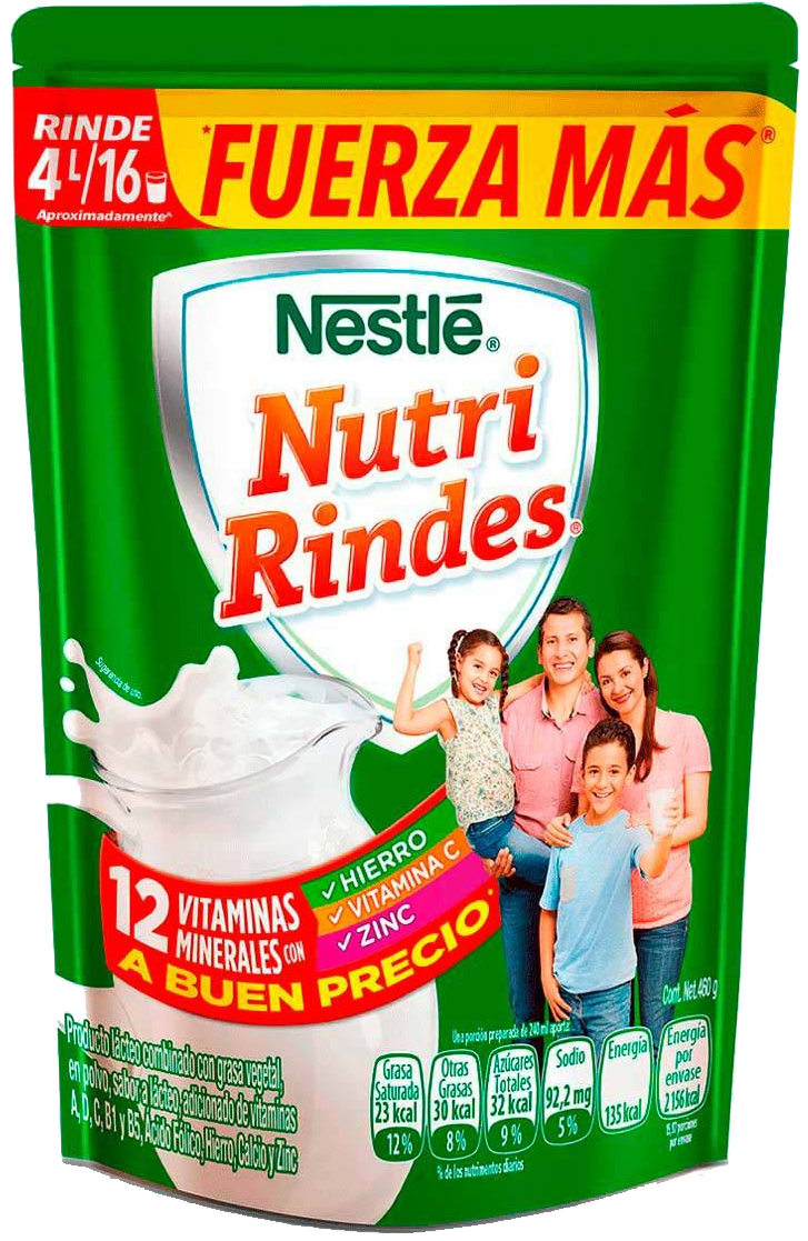 LECHE NESTLE NUTRI RINDES BOLSA 12/120 GR