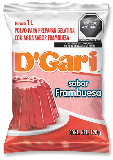 GELATINA DGARI FRAMBUESA 50/120 GR