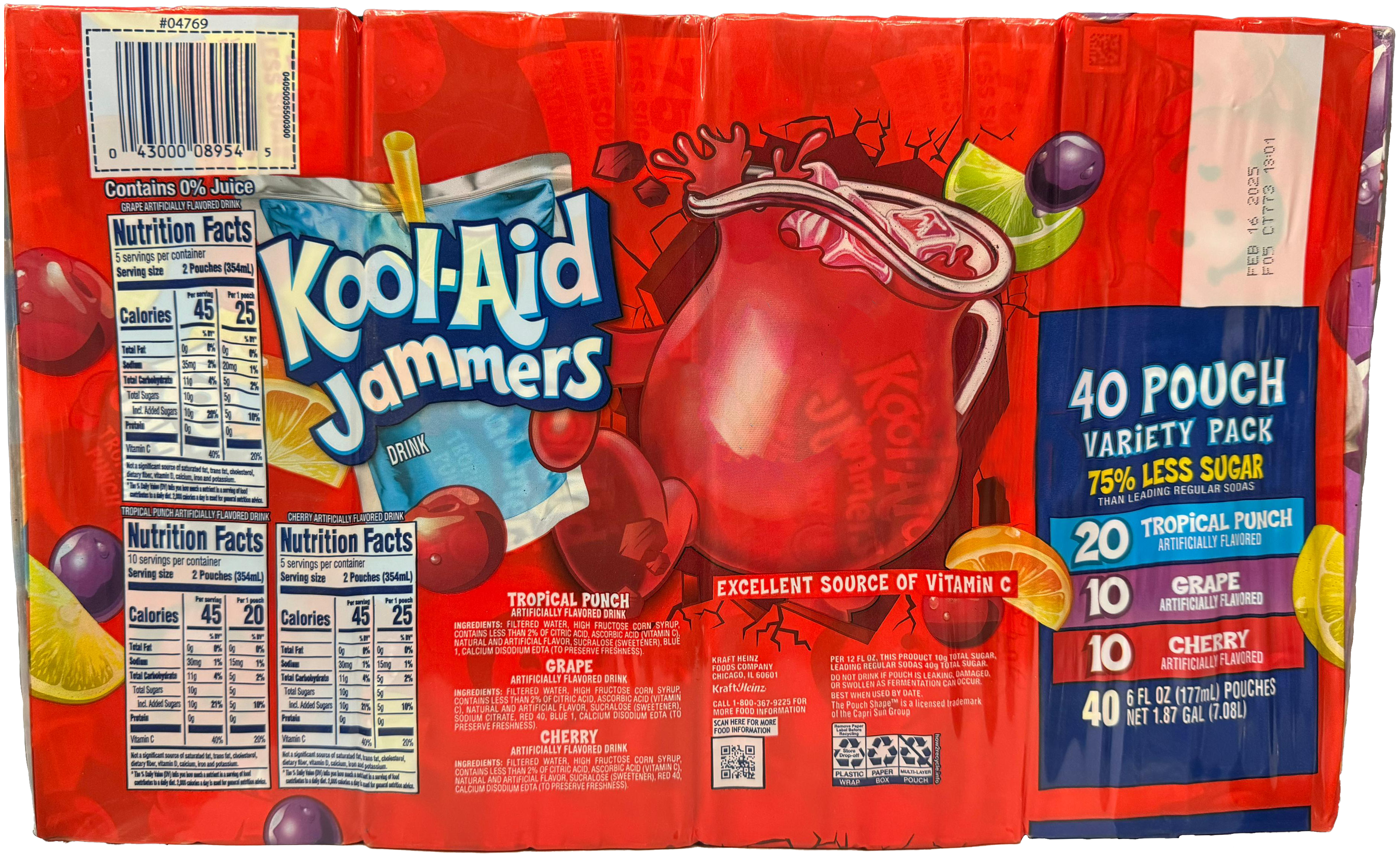 BEBIDA KOOL AID JAMMERS 1/4/10PZ