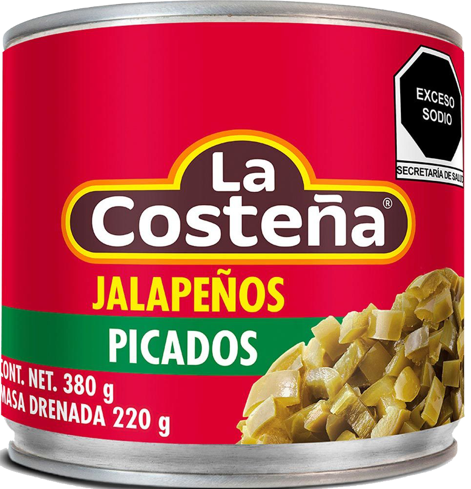 CHILE JALAPEÑO PICADO LA COSTEÑA 24/380 GR.