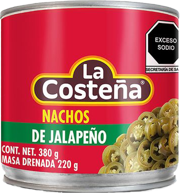 CHILE JALAPEÑO NACHOS LA COSTENA 24/380 GR.