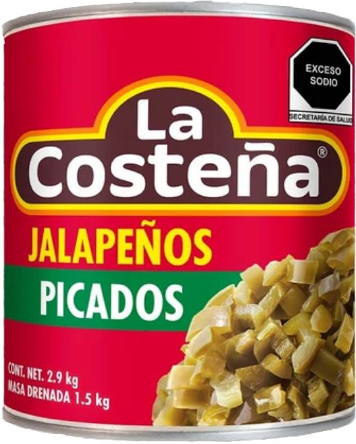 CHILE JALAPEÑO PICADO LA COSTEÑA 6/2.900 KG