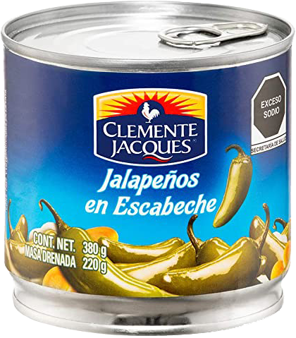 CHILE JALAPEÑO ENTERO CLEMENTE JACQUES 24/380 GR.