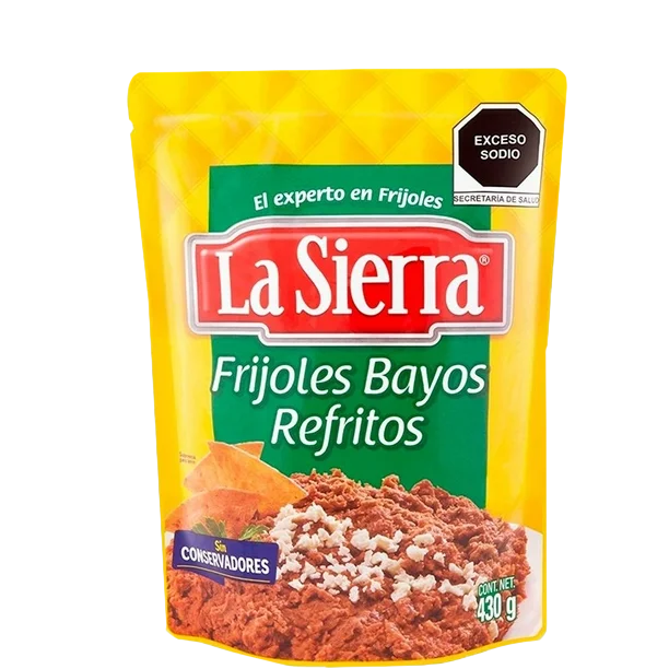 FRIJOLES REFRITOS BAYOS BOLSA LA SIERRA 24/430 GR.