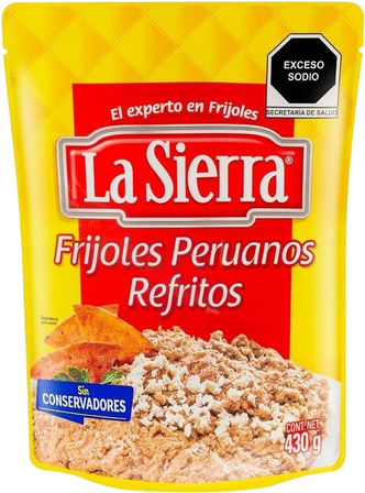 FRIJOLES REFRITOS PERUANOS BOLSA LA SIERRA 24/430 GR.