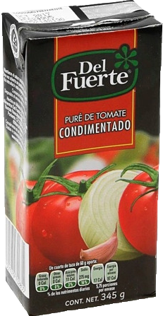 PURE DE TOMATE CONDIMENTADO DEL FUERTE 24/345 GR