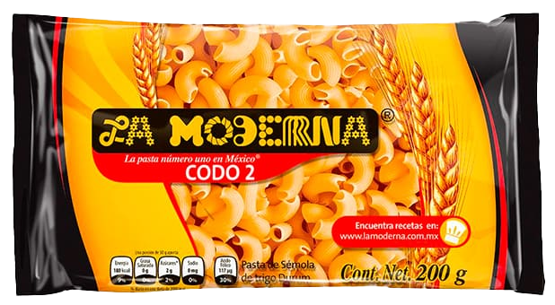 PASTA CODO NO. 2 LA MODERNA 20/200 GR.