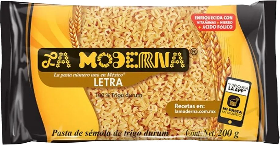 PASTA LETRA LA MODERNA 20/200 GR