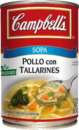 SOPA DE POLLO C/TALLARINES CAMPBELLS 24/305 GR