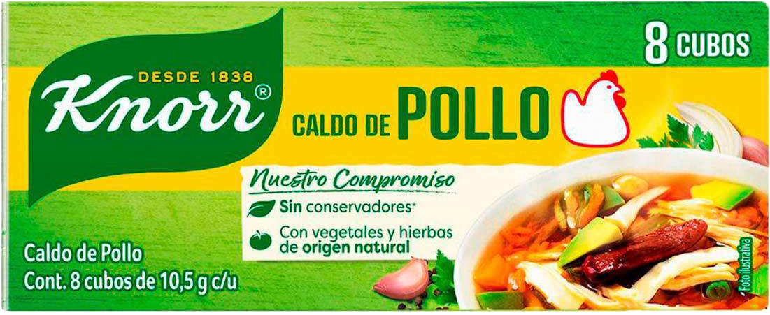 CONSOME DE POLLO KNORR 105/8 PZ