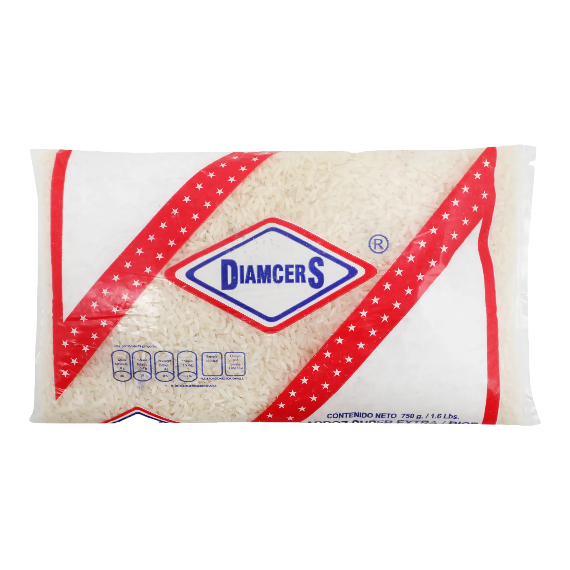 ARROZ SUPER EXTRA DIAMCERS 15/750 GR