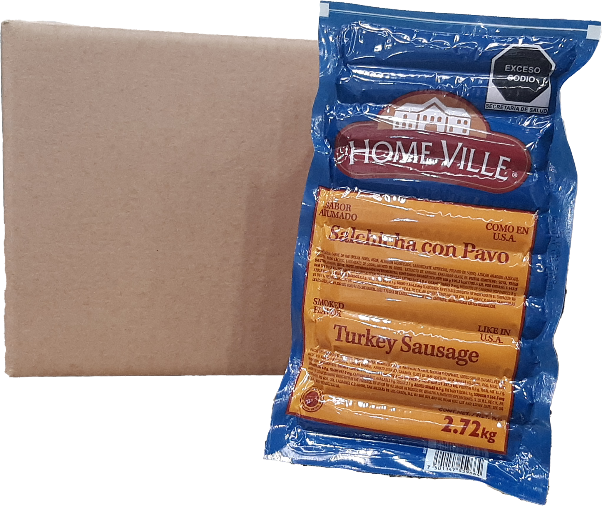 SALCHICHA DE PAVO HOMEVILLE 4/2.72 KG