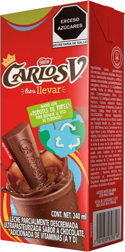 LECHE CHOCOLATE CARLOS V NESTLE 18/240 ML