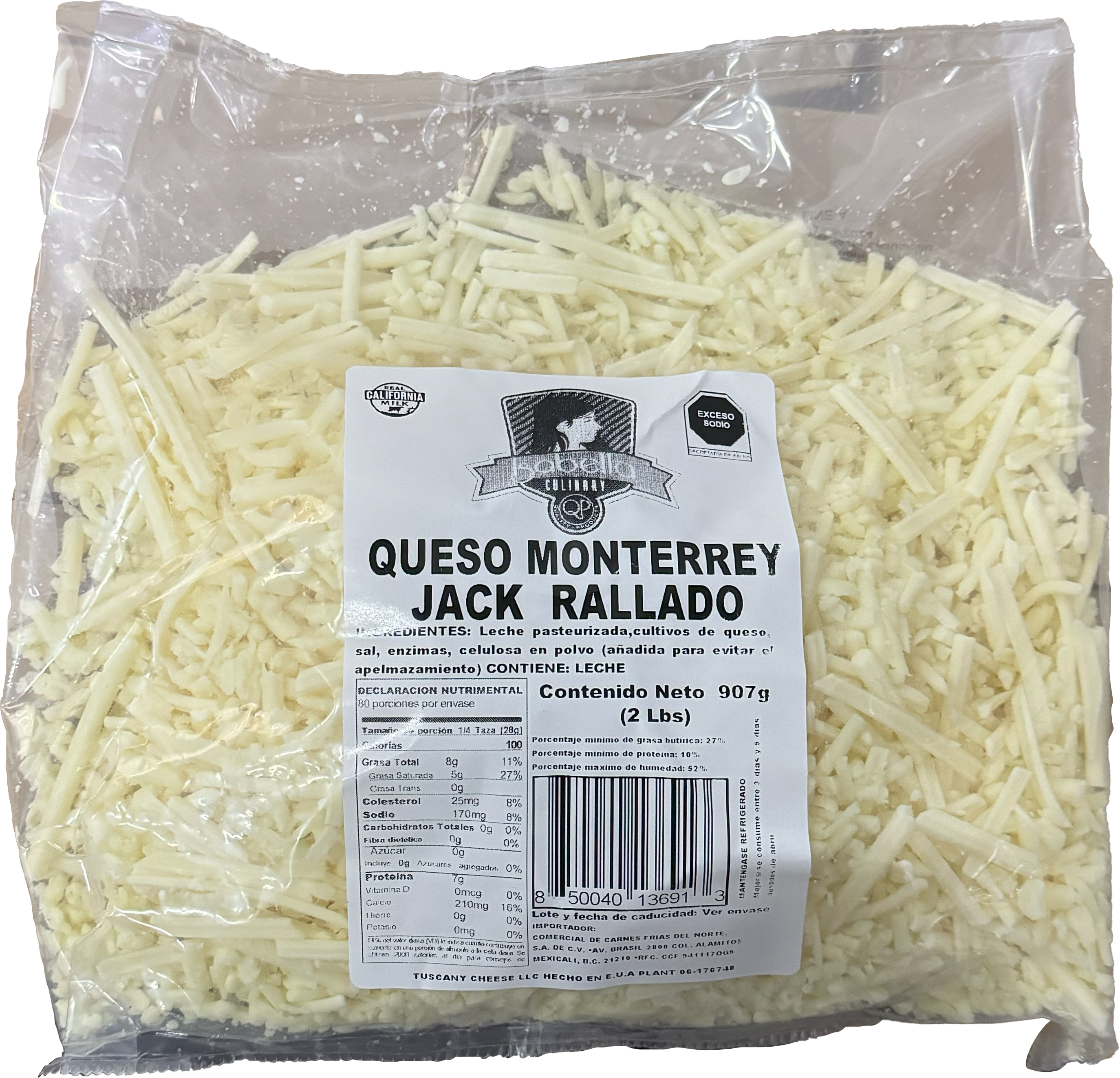 QUESO MONTERREY RALLADO ISABELLA 6/2 LB