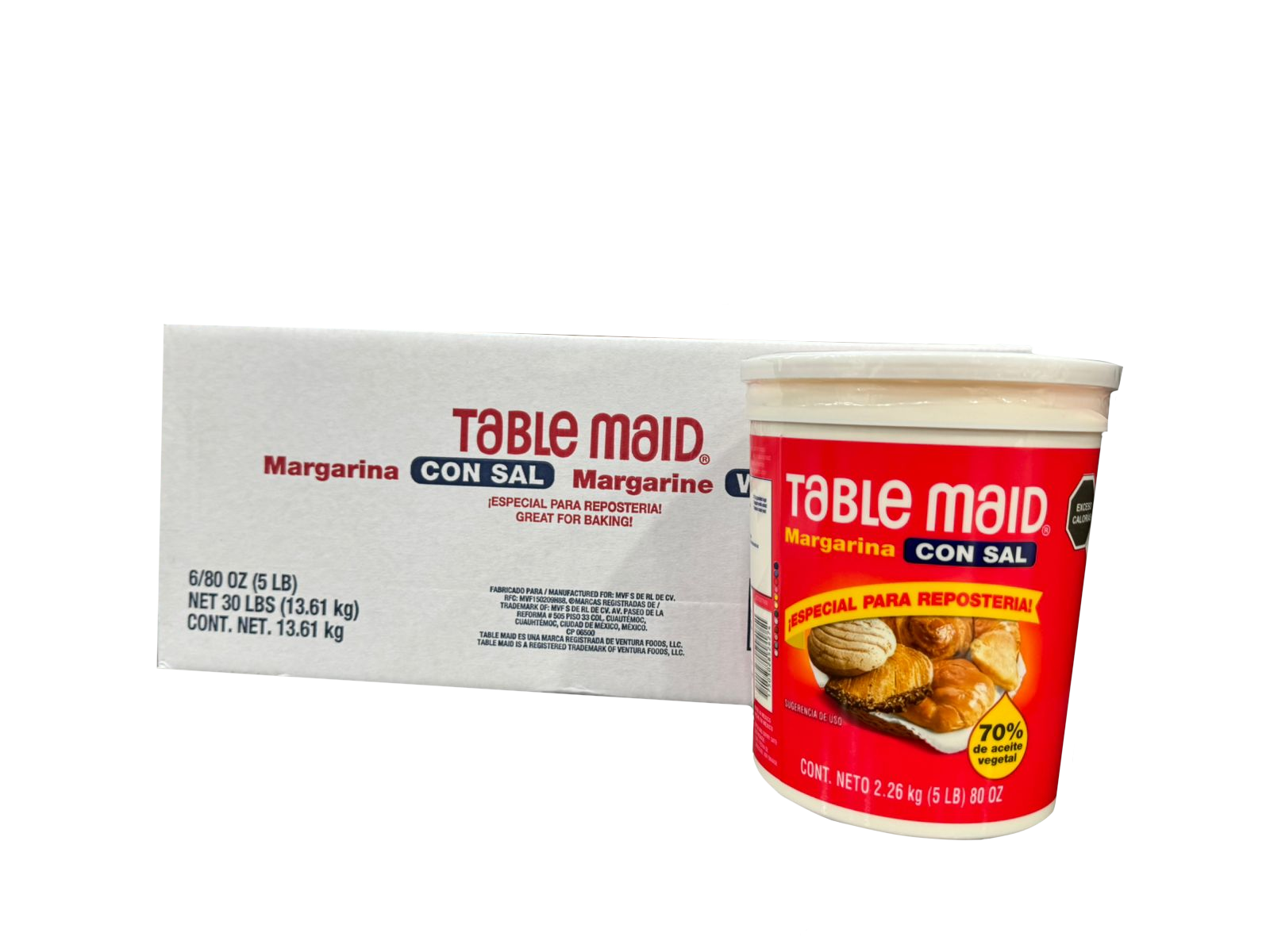 MARGARINA C/SAL TABLE MAID TARRO 6/80OZ