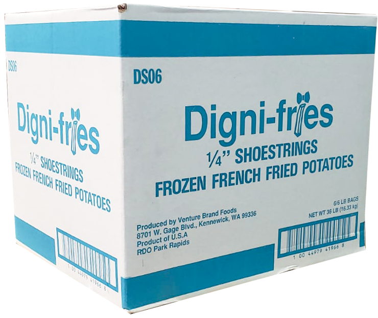 PAPAS CONGELADAS CORTE 1/4 DIGNI FRIES 6/6 LB