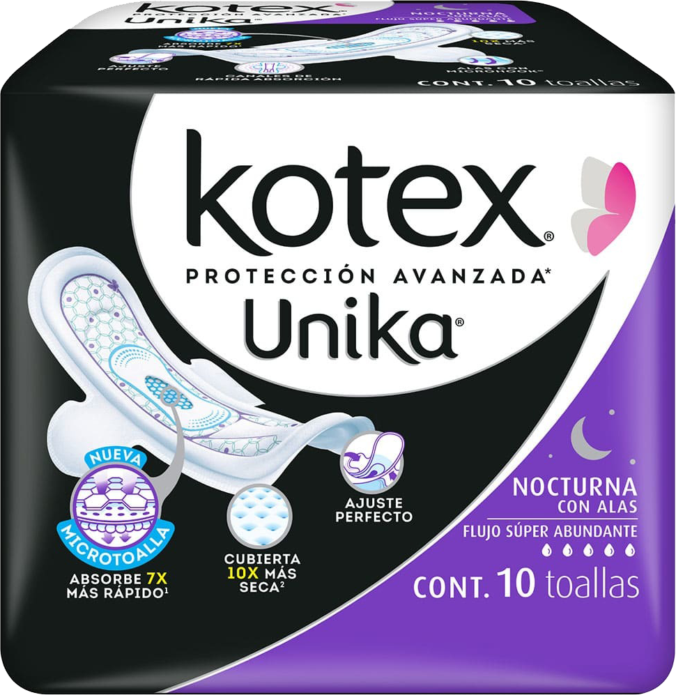 TOALLA FEMENINA UNIKA NOCTURNA C/ALAS 8/10 PZ