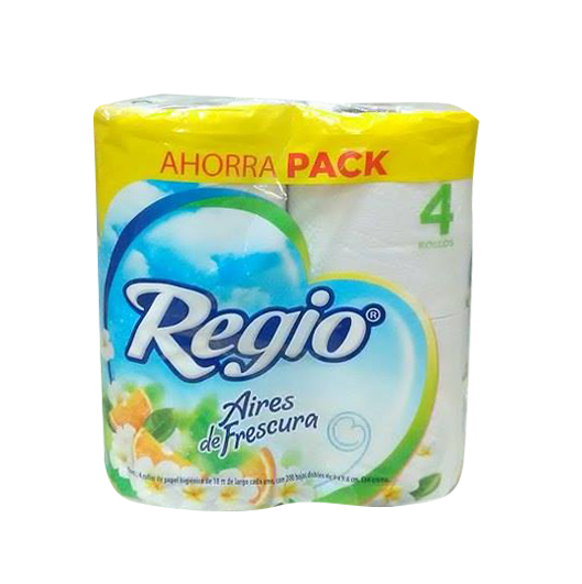 PAPEL HIGIENICO REGIO AIRES DE FRESCURA 200HJ 12/4 PZ