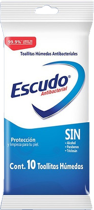 TOALLITAS DESINFECTANTES ESCUDO POCKET 120/10PZ
