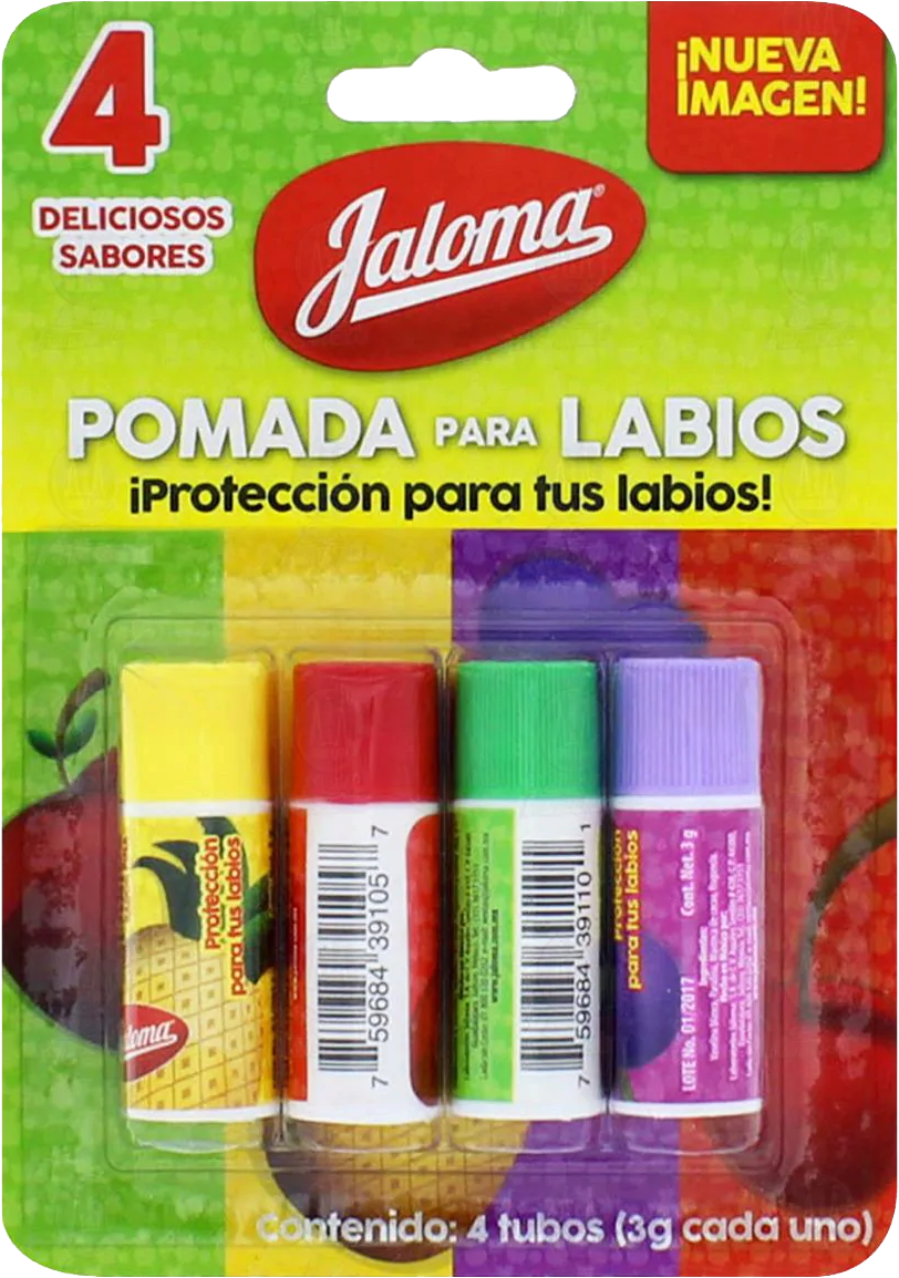 POMADA P/LABIOS BLISTER JALOMA 192/4 PZ