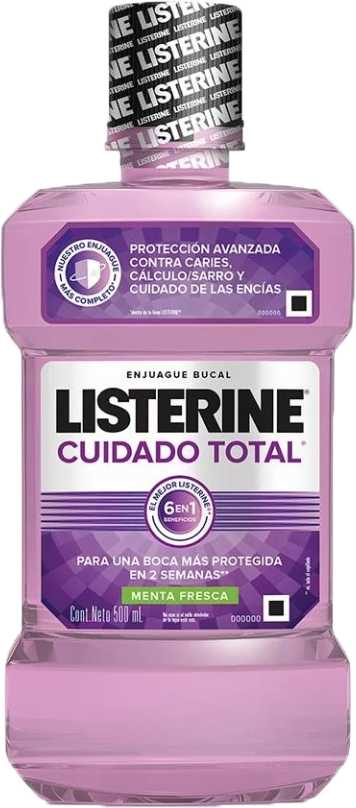 ENJUAGUE BUCAL LISTERINE TOTAL CARE MENTA FRESCA 12/500ML