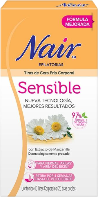 TIRAS P/DEPILAR NAIR CORPORAL SENSIBLE 6/20TIRAS