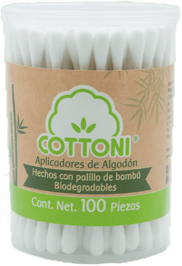 COTONETES DE ALGODON COTTONI  BAMBU EN BOTE  C/100 PZ 24/1 PQ