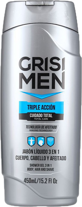 JABON LIQ CORPORAL GRISI MEN TRIPLE ACCION 12/450 ML