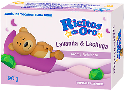 JABON BARRA RICITOS DE ORO LAVANDA 90GR 50/1PZ