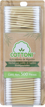 COTONETES DE ALGODON COTTONI BAMBU CAJA C/500PZ 24/1 PQ