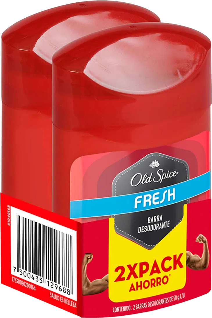 DESODORANTE EN BARRA OLD SPICE FRESH 50GR C/2PZ