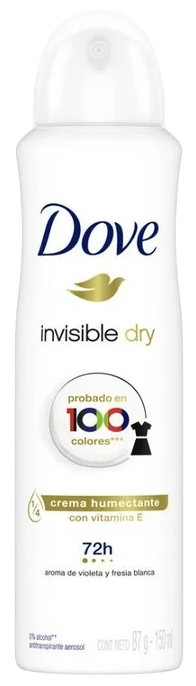DESODORANTE EN AEROSOL DOVE INVISIBLE DRY 12/150ML