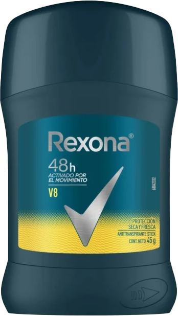 DESODORANTE EN BARRA REXONA AP V8 12/45GR