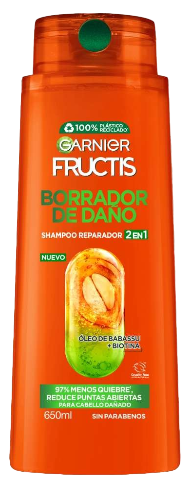 SHAMPOO FRUCTIS BORRADOR D DAÑO LARGO PERF 2N1 12/650ML