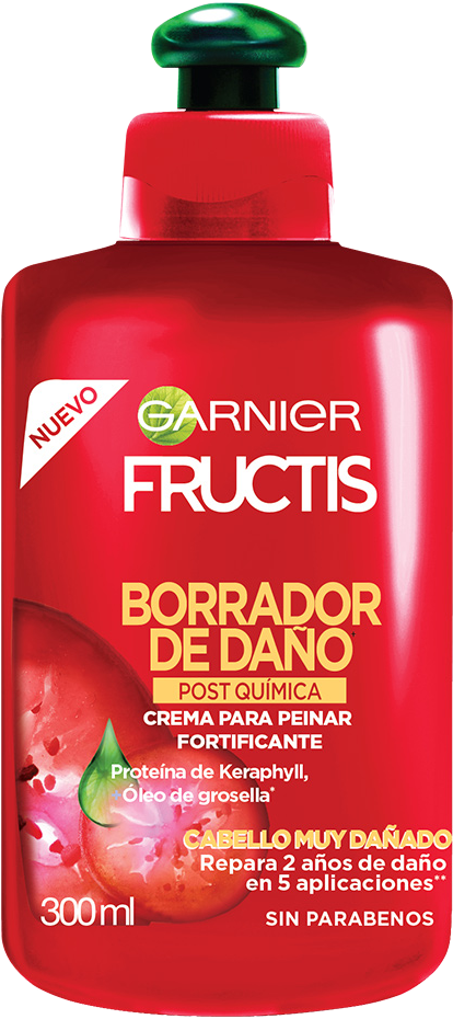 CREMA P/PEINAR FRUCTIS BORRADOR D DAÑO P. QUIM 12/300ML