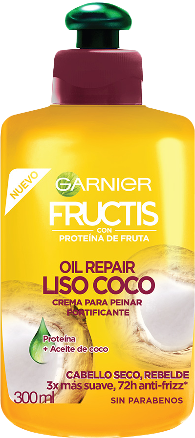 CREMA P/PEINAR FRUCTIS OIL REPAIR LISO COCO 12/300ML