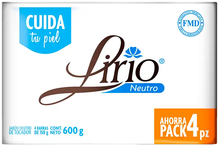 JABON DE TOCADOR LIRIO NEUTRO 4PACK 12/150GR