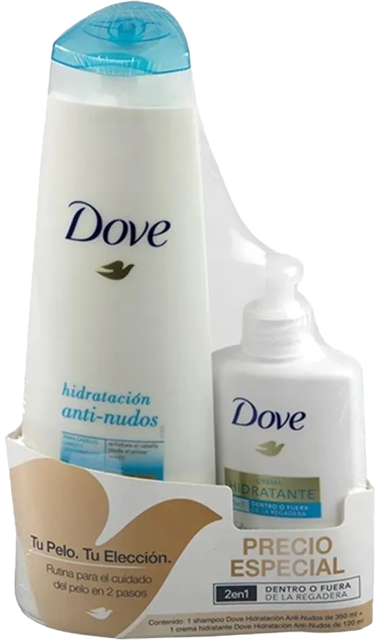 SHAMPOO DOVE HIDRATRACION 350ML + CREMA HIDRA 120ML 8/2PZ
