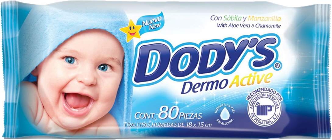 TOALLITAS HUMEDAS DODDYS DERMOACTIVE 12/80PZ