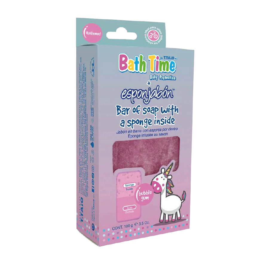 ESPONJA CON JABON BATH TIME CHICLE 30/1PZ