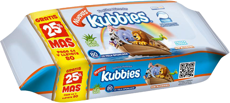 TOALLITAS HUMEDAS KUBBIES 12/80PZ