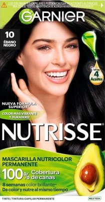 TINTE P/CABELLO NUTRISSE 10 EBANO 12/1PZ