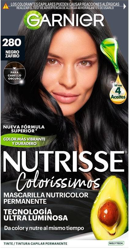 TINTE P/CABELLO NUTRISSE 280 NEGRO ZAFIRO 12/1PZ